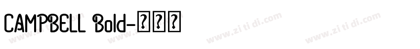 CAMPBELL Bold字体转换